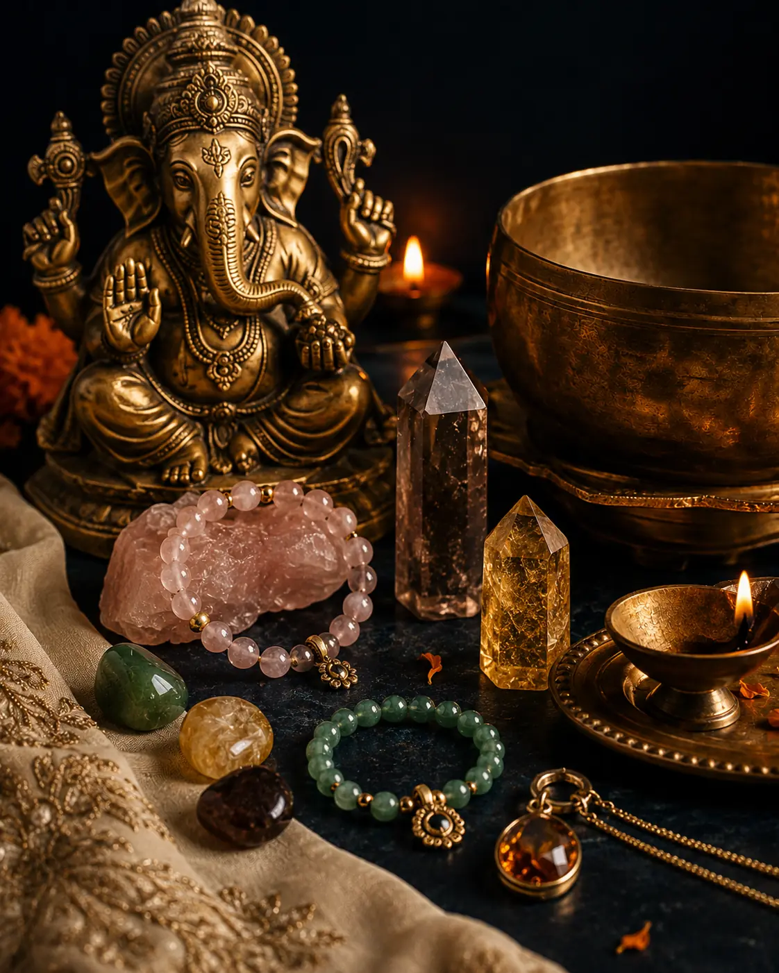 ZENAUURA Ganesh Chaturthi crystal collection with festive styling